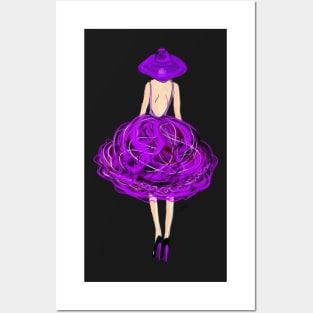 Purple fashion Posters and Art